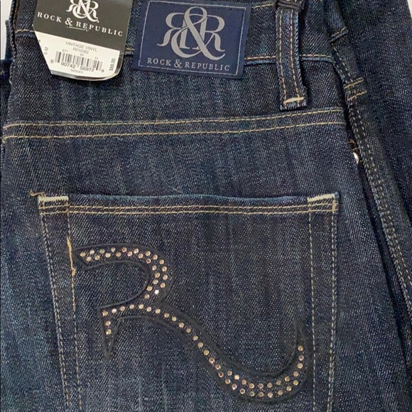 Rock & Republic Kasandra Blue Denim Jeans pant NWT - Picture 13 of 16